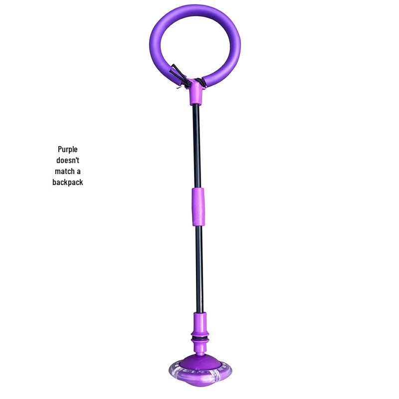Elastic Flashing Bouncing Ball and Rotating Jump Hoop Set for Kids and Adults