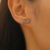 Creative Stainless Steel Centipede Stud Earrings for Women Unique Gold Color Bug Personality Ear Bone Nail Earrings Y2K Jewelry