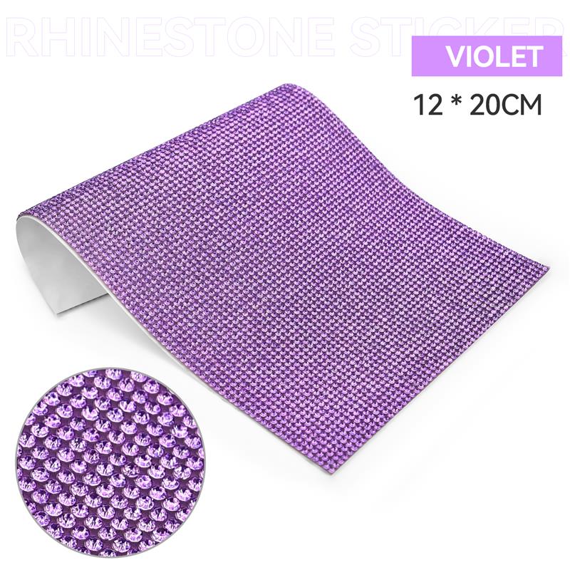 Self Adhesive Rhinestone Sticker Tape DIY Decoration 12x20cm Diamond Sticker For Arts Crafts DIY Car Phone Clothes Decoration