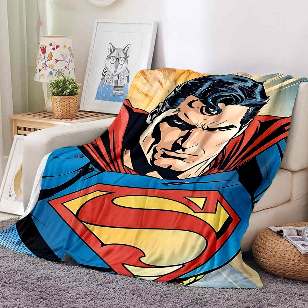 1ks Flanelová deka Superman Měkká, hřejivá a útulná na pohovku, postel, do kanceláře a na cesty Všestranný dárek pro každé roční období, Vánoční dárek