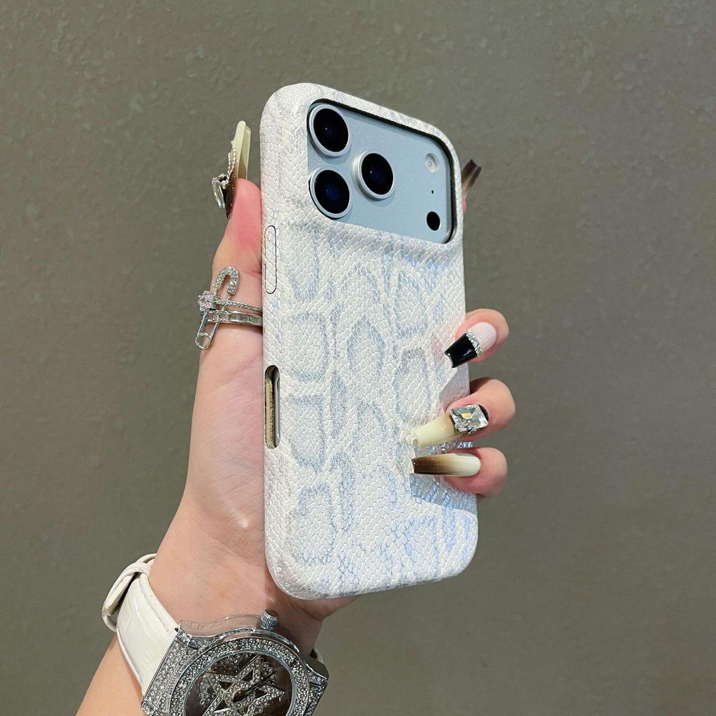 Snake Scale Pattern Luxury Protective Case for iPhone 14/15/16/17 Pro Max