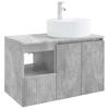Bathroom Furniture Set 2 Pcs Concrete Grey Engineered Wood