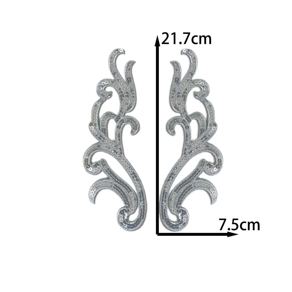 Honeysuckle Pattern Embroidery Cloth Sticker Stage Ancient Costume Drama Dress Patch Diy Handmade Decoration Ironing Accessories