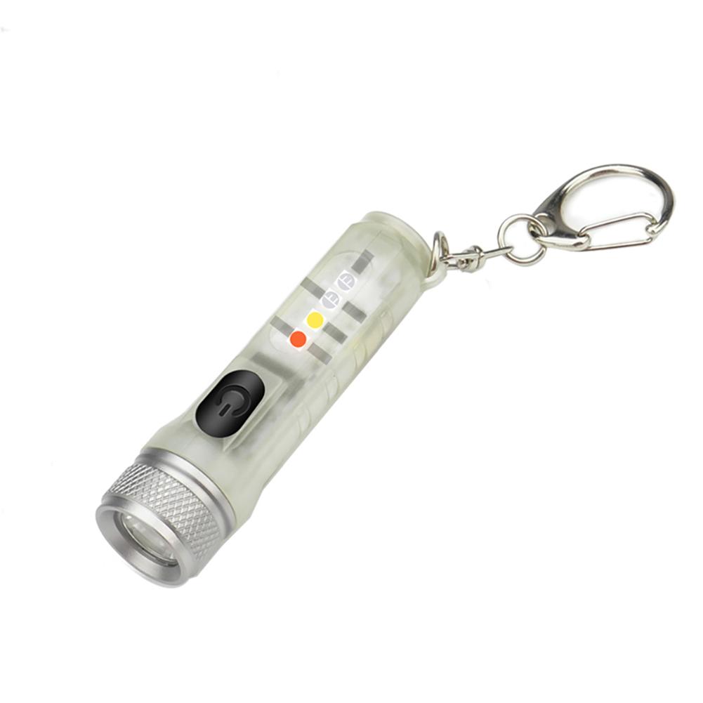 Mini Multitool Camping Survival Light USB Rechargeable LED Flashlight Keychain Pocket Torch Lamp Outdoor Emergency Gadgets