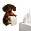 Wall Mount Toilet Paper Roll Holder Dog Paper Roll Holder Animal Paper Towel Holder for Bathroom Kitchen Small Spaces Farmhouse