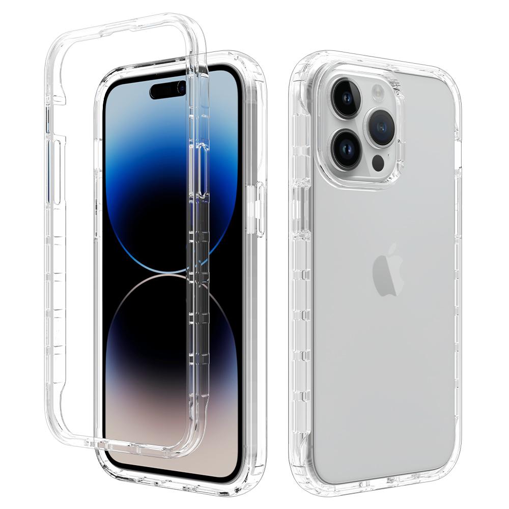 

Anti-drop Cover for iPhone 15 Pro Max TPU+PC Shockproof Clear Phone Case Transparent