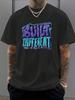 Unisex's Premium Casual Graphic Tee - Short Sleeve, Olive Green With Bold "BUILT DIFFERENT" Print