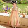 2025 New Style Girls' Summer Hanfu Princess Dress - Ancient Chinese Tang Suit Costume Skirt