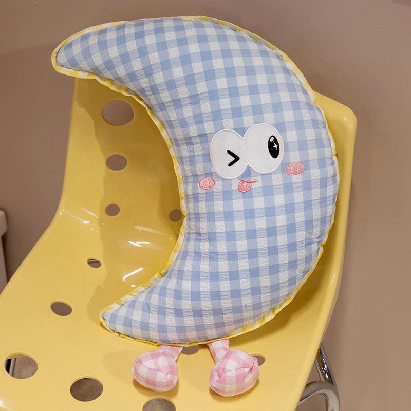 

Cartoon Soft Star Moon Pillow Plush Toy Cloud Doll Home Sofa Pillow Cushion Puppet The size is as shown in the picture (0.3kg)