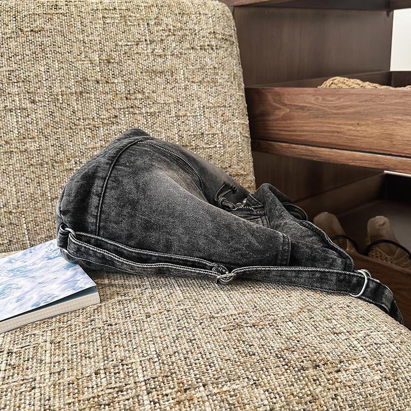 Vintage Denim Shoulder Bag Women's Multi-functional Backpack