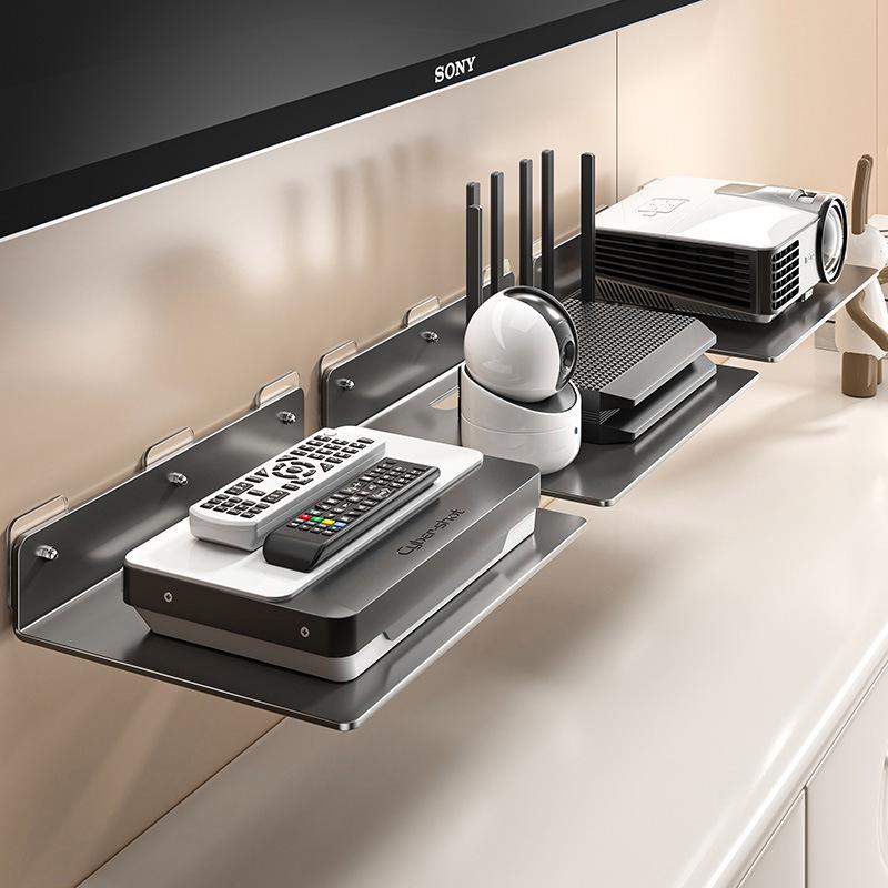 No-Drill Wall-Mount Bracket for Monitor, Camera, or Router Shelf