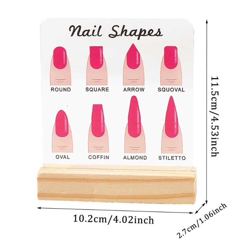 Acrylic Nail Art Signboard Nail Shape Display Rack Wearing Armor Display Board Artwork Rack Nail Display Stand Nail Salons Decor