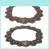 Bohemian Vintage Heart Patchwork Rivet Belt With Metal Clasp For Ethnic Style Fashion
