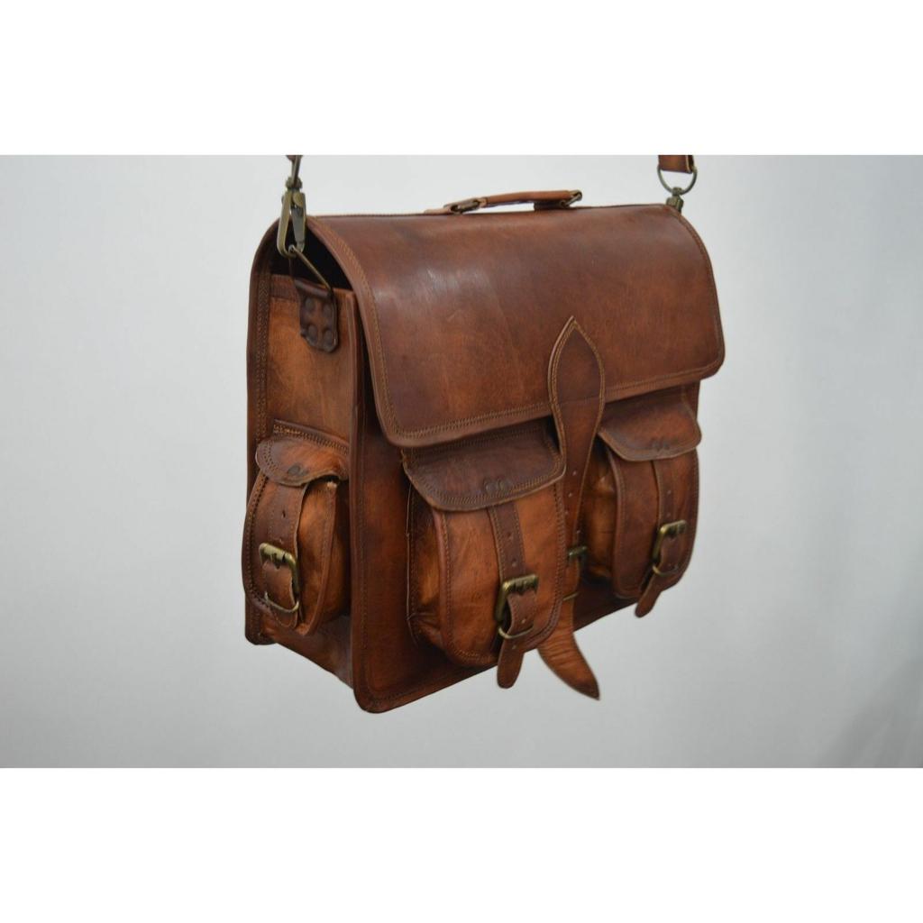 Men Briefcase Leather Bag Business Shoulder Messenger Satchel Laptop Handbag