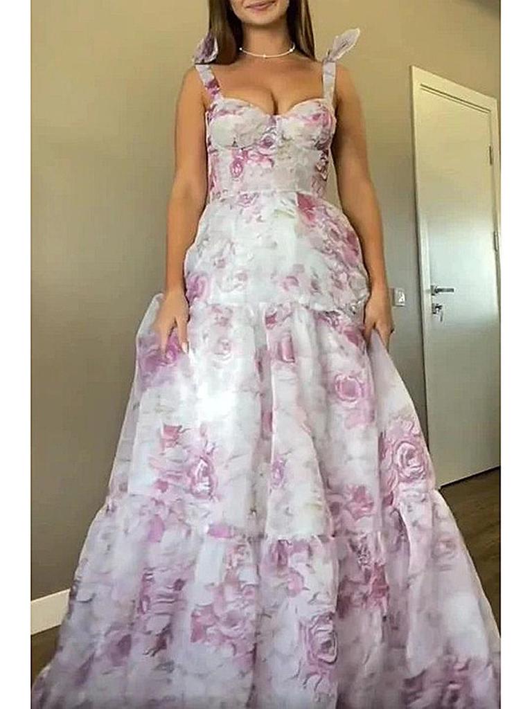 Rochie de seară europeană și americană din organza fără bretele pentru femei - Modă primăvară/vară