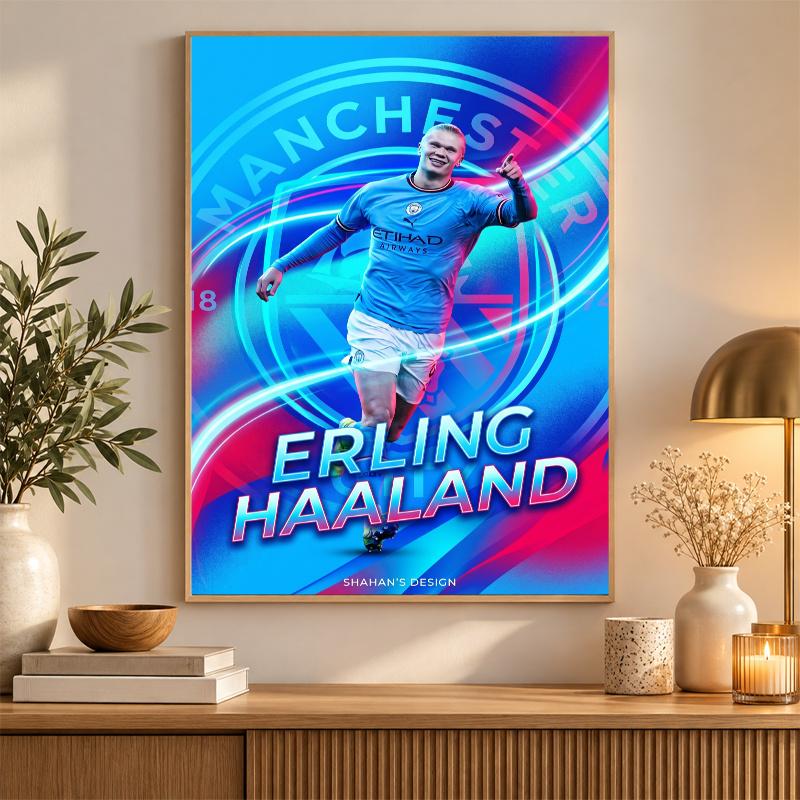 Erling Haaland Diamond Painting Kit 5D Full Drill DIY Diamond Mosaic Wall Art Home Decor