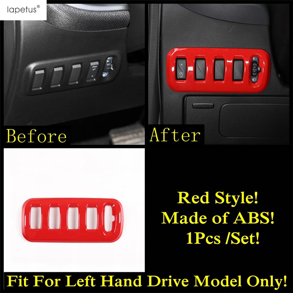 For Smart 453 Fortwo 2015 -  Dashboard AC Air Vent Window Lift Head Lamp Warning Light Cover Trim Red Accessories Interior