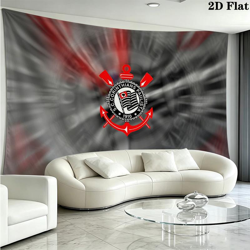 Sport Club Corinthians Paulista Wall Tapestry Aesthetic Wall Hanging Printed Fabric Blanket Decorative Tapestries for Bedroom Living Room Home Decor
