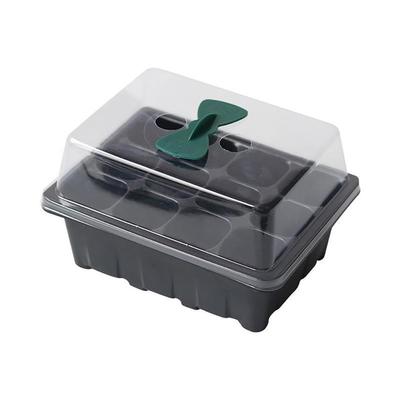 12 Hole Tray Seed Starter Tray with Lid Grow Box Seedling Nursery Tray for Greenhouse Seedling