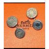 Used Good Item HERMES Serie Silver Ag925 Cufflinks Cufflinks with Box