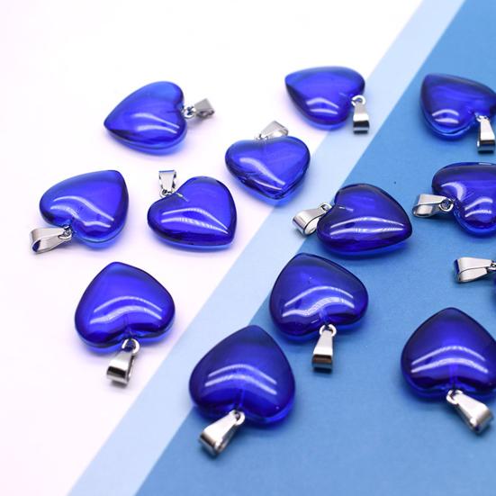 Heart Shape Pendant Necklace Charm 20mm Love Heart Shaped Pendant Jewelry Accessory for DIY Crafts Necklaces Bracelets Key Chains