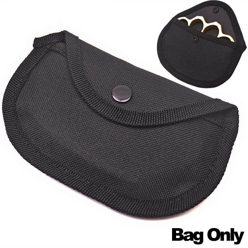 2/4PCS EDC Finger Tiger Protection Bag Shockproof Soft Lining Fist Ring Hanging Buckle Bag Iron Four-finger Cloth Cover Only Bag