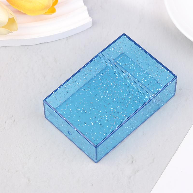 Clear Glitter Small Storage Box Kpop Photo Mini Card Holder Flip Lid Photo Case Small Stationery Card Holder Organizer
