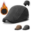 Winter Forward Cap Cold-Proof Retro Cap Sun Hat for Middle-Aged Thick Warm Velvet Riding Ear Protection Cap