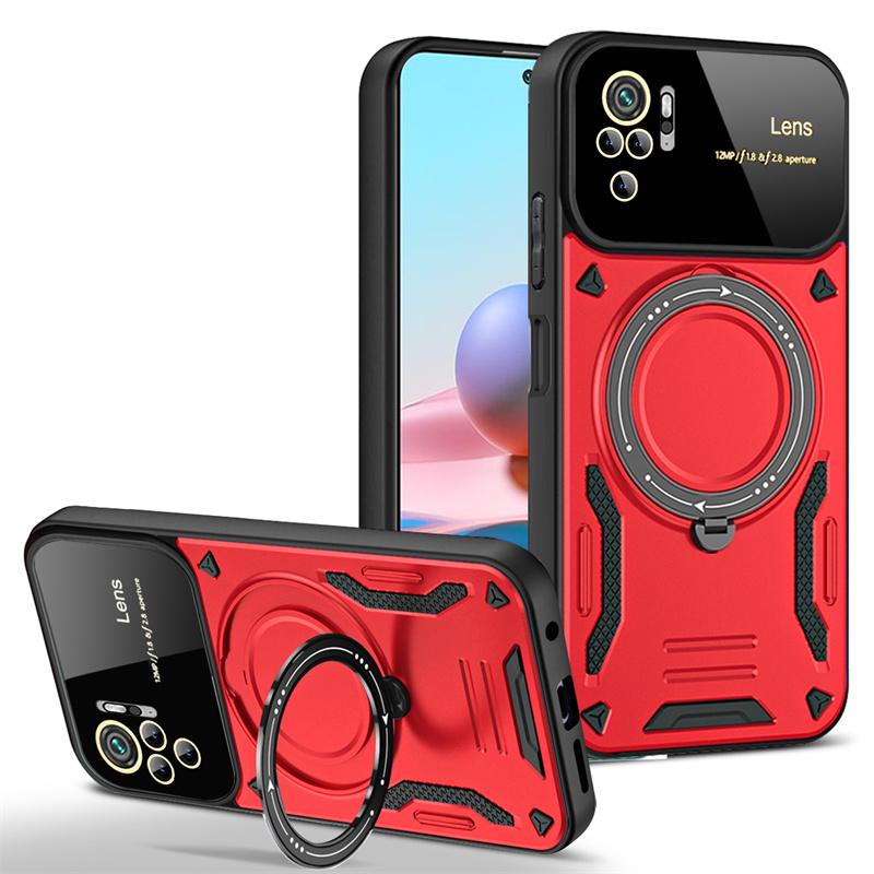 

For Xiaomi Poco M5S Case Armor Magnetic Wireless Charging For Magsafe Case For Pocco Poko Little M5S M 5S PocoM5S 4G Back Cover Poco M5s червоний