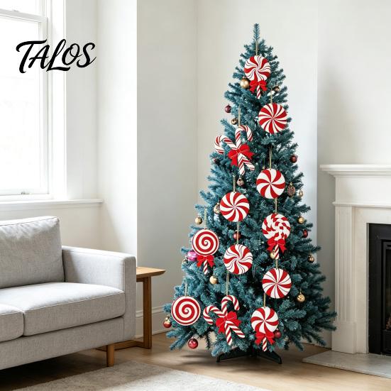 Decorative Hanging Candies for Holidays 12/24/36 Pcs Candy Christmas Tree Decorations, Lollipop Picks Tree, Red Indoor Holiday Party Wall Decorations
