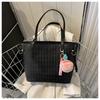 Women's Faux Leather Tote Bag Large Capacity Fashionable Shoulder Crossbody Bag Casual Office Handbag