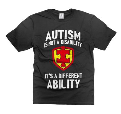 Autism Is Not A Disability It's A Different Ability T-Shirt Autism Puzzle Shirt