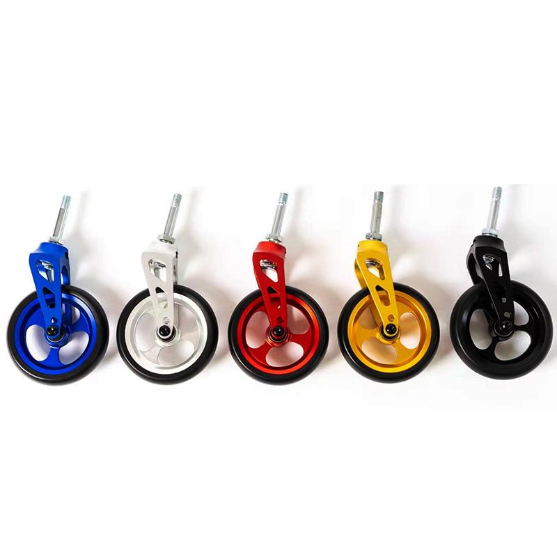A Pair of Sports Wheelchair Front Wheels and Forks, 5inch Wheels, Made of Aluminum Alloy with Pu Wheels, High-Speed and Silent
