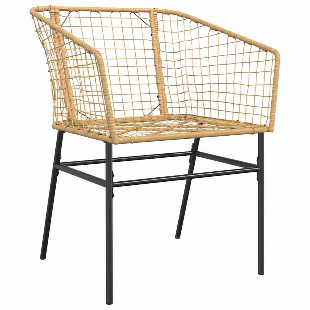 Garden Dining Set 9 pcs Brown Poly Rattan