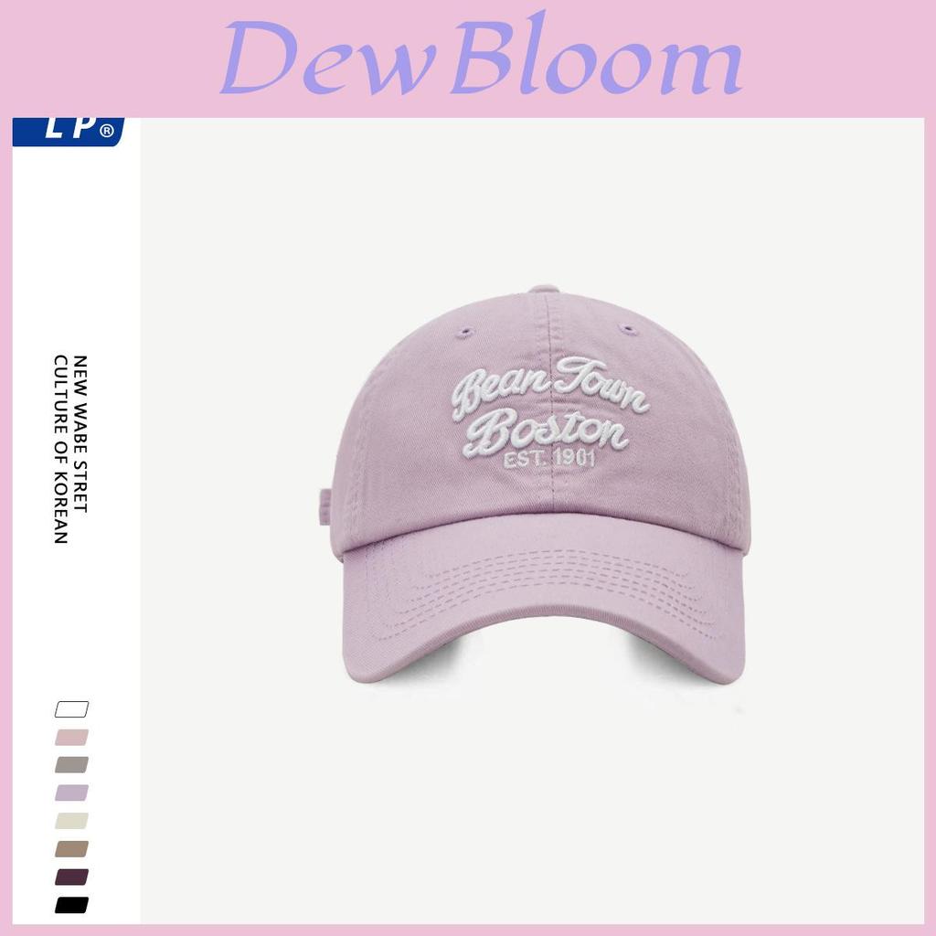 Bean Letter Embroidered Cotton Baseball Hat With Curved Brim For Casual Outdoor Wear