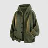 Men's Hooded Cardigan Sweater: Autumn/Winter Trendy Loose Heavyweight Casual Knitwear.