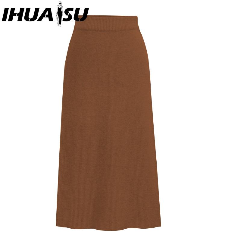 

IHUASU Женские модные повседневные однотонные брюки с принтом на весну и осень XXXXXL коричневый