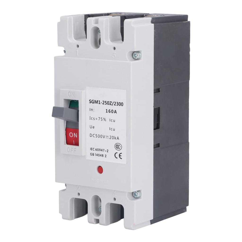 DC Circuit Breaker, 2P Molded Case, Solar Energy Switch, 500V, 160A