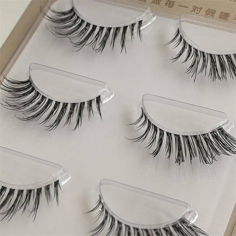 

Накладные ресницы «Лисий глаз» с косым многослойным эффектом - Плоткий прозрачный стебель, европейский и американский стиль