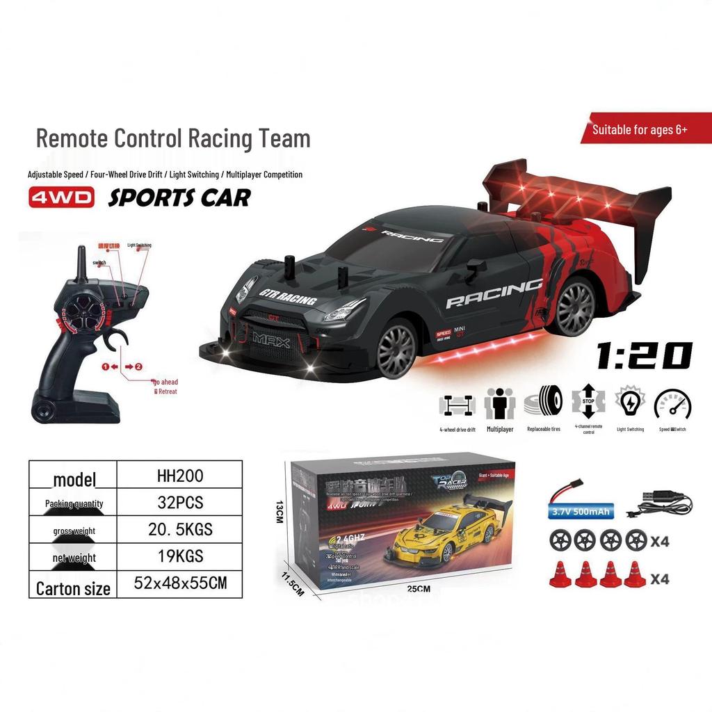 High-Speed RC Drift Car: GTR Competition 4WD Mustang