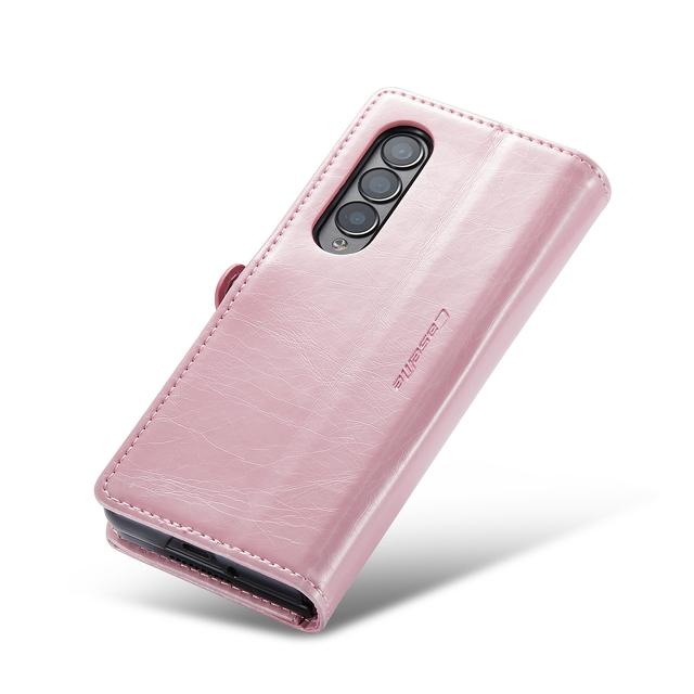 

Противоскользящий удобный кожаный чехол-бумажник для Samsung Galaxy Z Fold 4 Fold4 5g Fold3 Fold 3 противоударный чехол для аксессуаров для телефонов for Samsung z fold 4 розовый