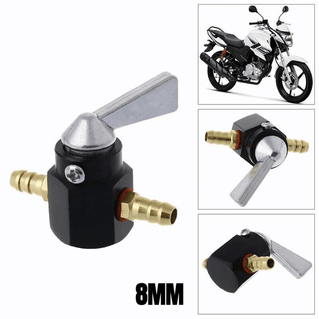 GAOHOU Inline Fuel Tap Switch for Motorcycle Fuel Cock 8mm Inline Fuel Tap CNC