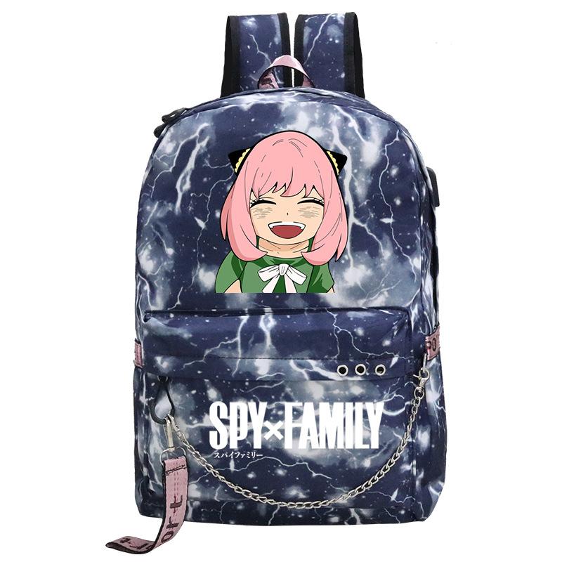 Casa dei Giochi Spia Zaino Scolastico Periferico Anime Zaino con Catena e Nastro per Studenti Zaino Casual Zaino Scolastico Ania