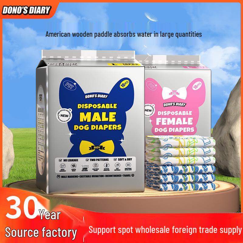 DONO'S DIARY Pet Diapers: Sanitary Pants for Female Dogs & Diapers for Male Dogs