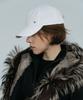 DOLIGRAM Basic Cat Rivet Washed Cap White