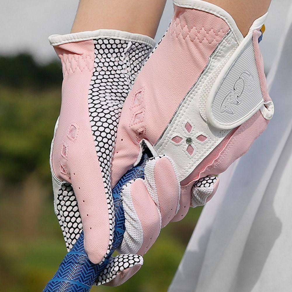 Comfortable PU Leather Golf Mittens Wear Resistant Outdoor Sports Gloves  Outdoor Sports