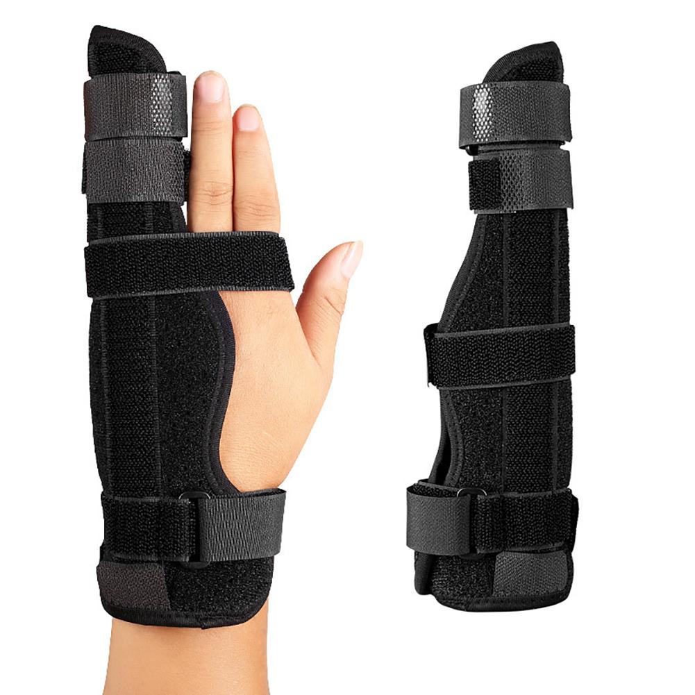 Broken Finger Stabilizer with Adjustable Strap for Fracture Breathable Sports Injury Finger Protector Pain Relief Gym Climbing