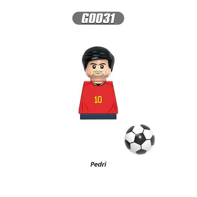 NEW World Famous Football Players Figurine Messi Ronaldo Neymar Lewandowski Mini Action Building Block Model Toy Kids Gifts