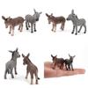 Realistic Animal Model For Children Pvc Mini Donkey Figurine Learning Toy
