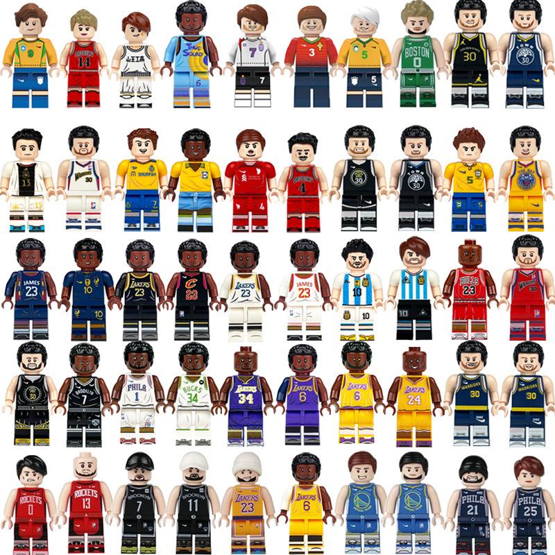 M8070 M8077 M8101 Sports Football Player Star Messi Building Block Toy